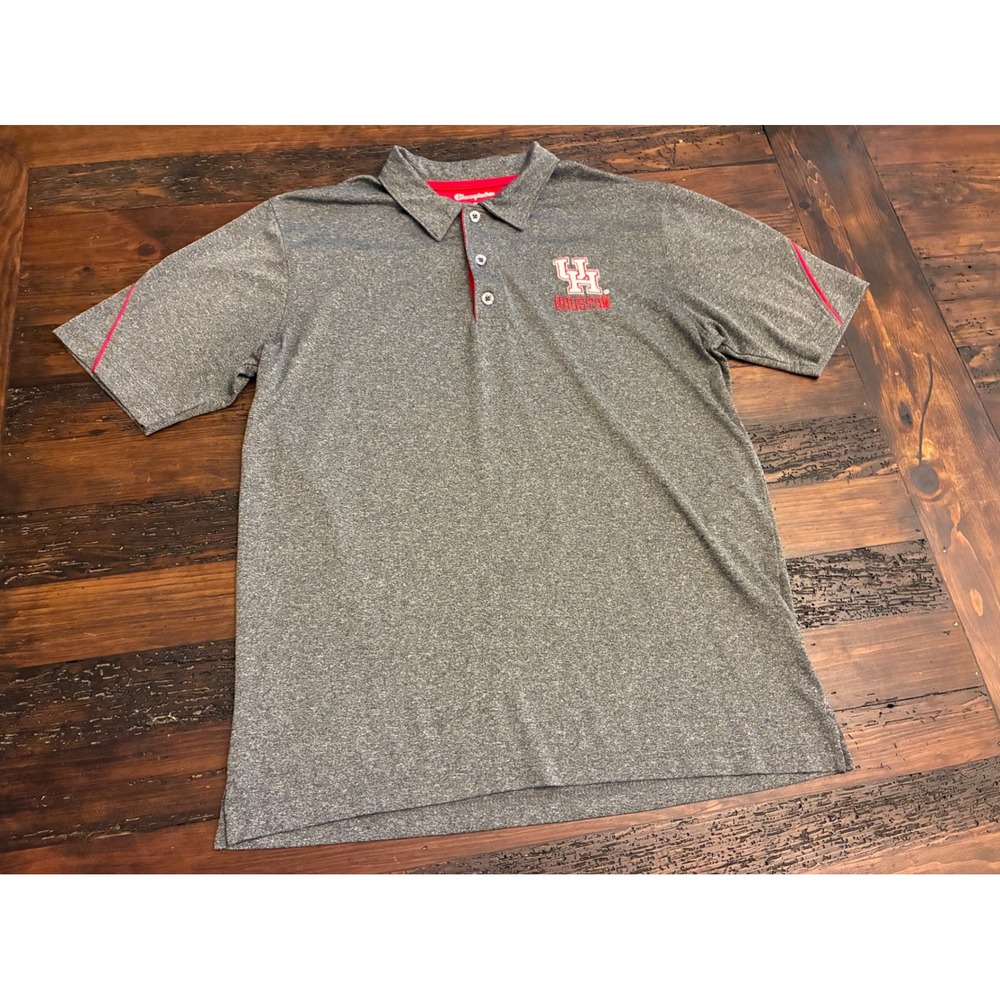 Champion University Of Houston Polo Men's Medium Fan Gear Collegiate Preppy
